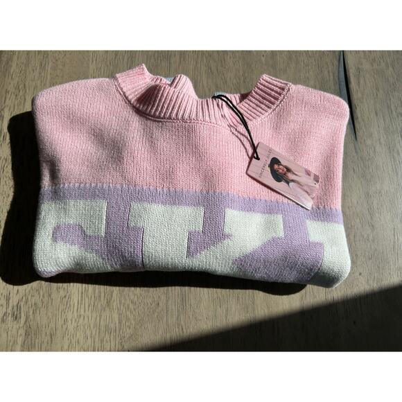 Sincerely Jules knit Pastel Crewneck Oversized Ski Sweater - S - Picture 3 of 3